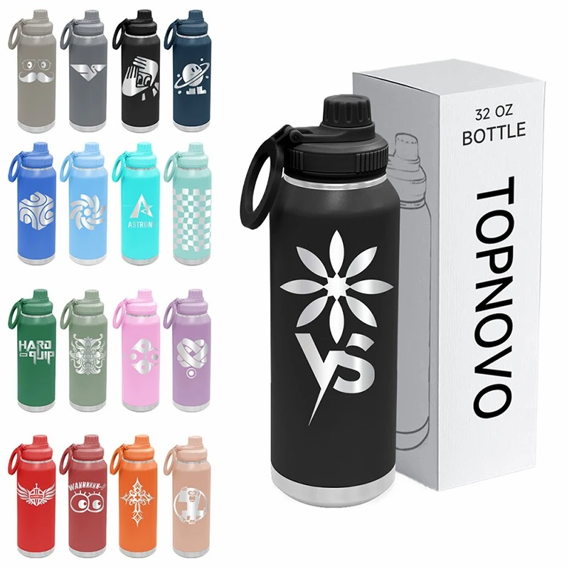 32oz Water Bottle With Straw Lid Auto Spout Lid