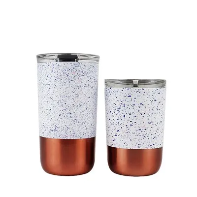 ถ้วยกาแฟสแตนเลสสตีลขนาด 350 มล. พร้อมฝาปิด