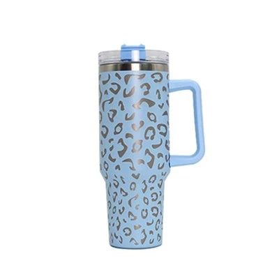 เลเซอร์เต็มเลเซอร์เสือดาวสแตนเลสสตีล Tumbler 40oz
